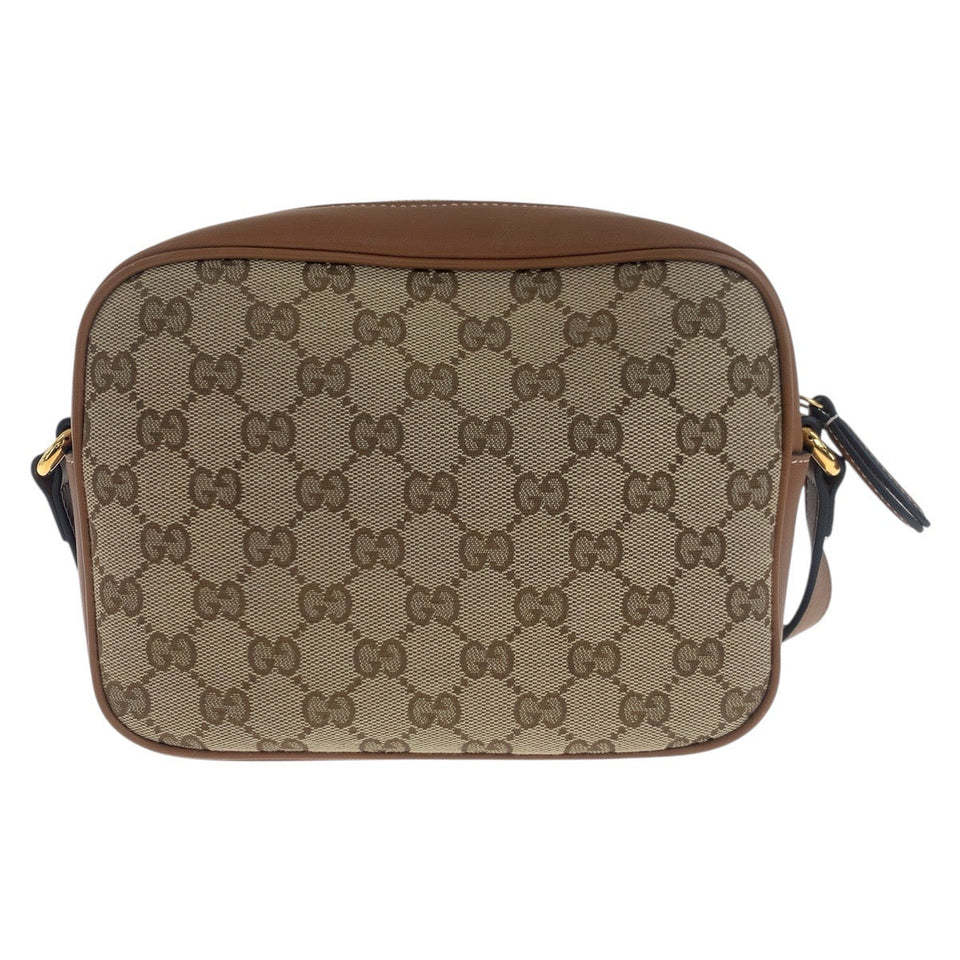 Gucci Shoulder Bag 820429 GG canvas Beige Brown Gold Metal Blondy