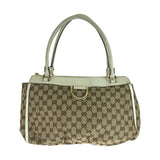 Gucci Tote Bag 189831 GG canvas Beige White Gold Abbey