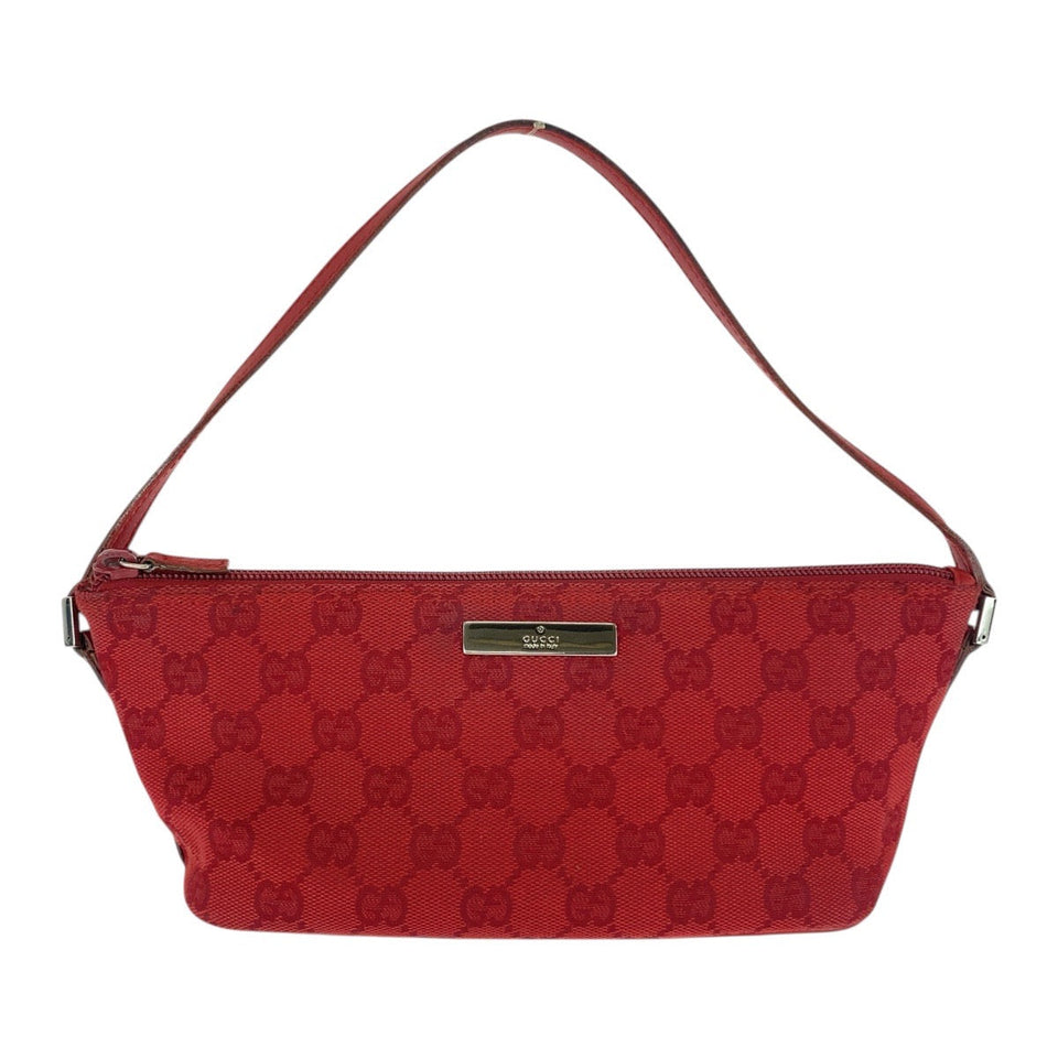 Gucci Handbag 039 1108 GG canvas Red Silver Metal