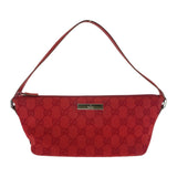Gucci Handbag 039 1108 GG canvas Red Silver Metal