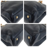 Gucci Handbag 323660 leather Black gold Bamboo Shopper
