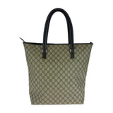 Gucci Tote Bag 108832 GG Supreme Canvas Beige Brown Silver