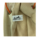 Hermes Tote Bag canvas White Orange Gold Alain GM