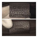 Gucci Shoulder Bag 293581 PVC Brown Beige Gold Metal GG crystal