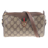 Gucci Shoulder Bag 001 904 2018 GG Supreme Canvas Beige Brown Gold Metal Old Gucci Shelly Line