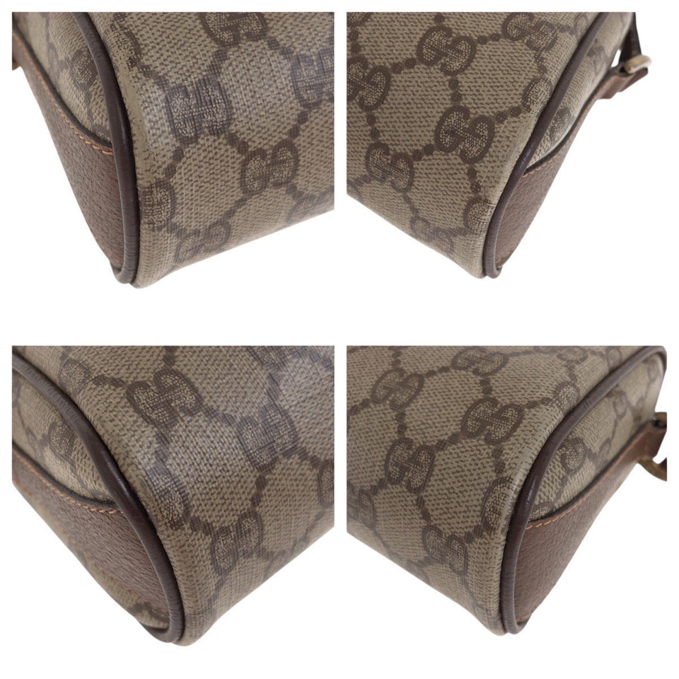 Gucci Shoulder Bag 001 904 2018 GG Supreme Canvas Beige Brown Gold Metal Old Gucci Shelly Line