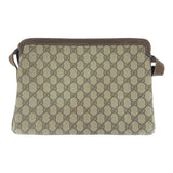 Gucci Shoulder Bag 010ã»378 GG Supreme Canvas Beige Brown Gold Metal Old Gucci Shelly Line