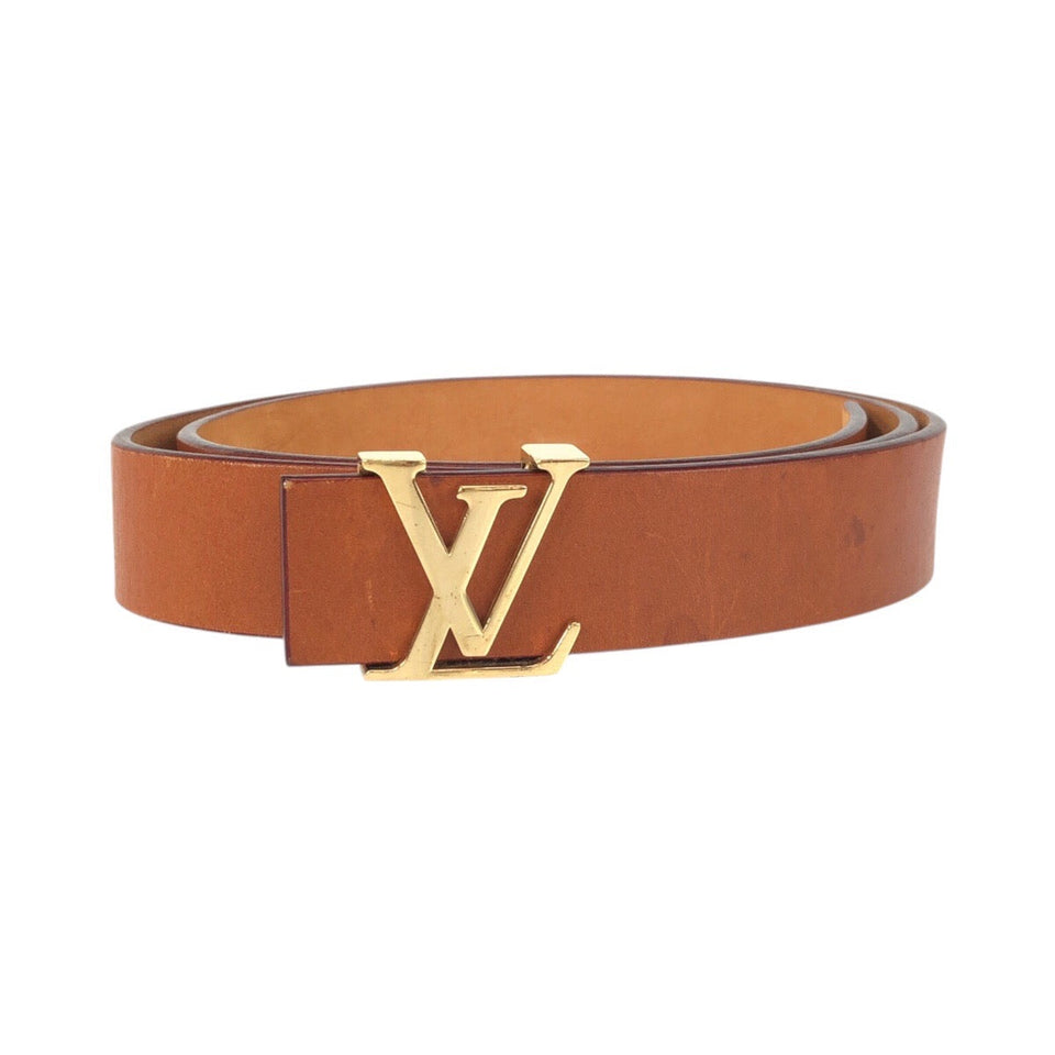 Louis Vuitton LV Initiales Leather Metal Belt
