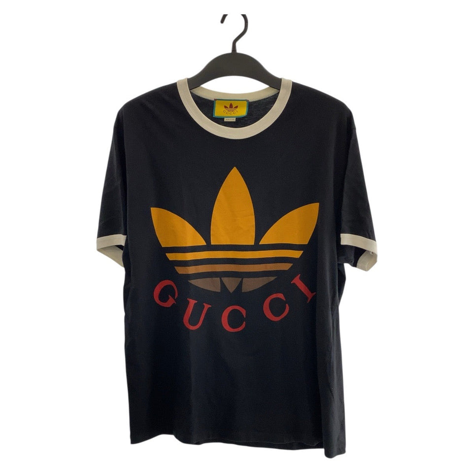 Gucci Short sleeve T-shirt 727694 cotton Black Red Brown Gucci Ã adidas XL