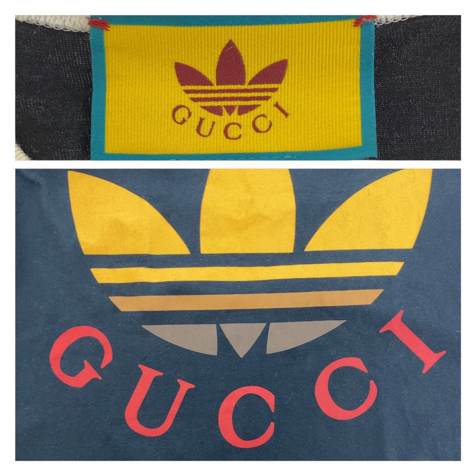 Gucci Short sleeve T-shirt 727694 cotton Black Red Brown Gucci Ã adidas XL