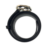 Gucci belt 114984 leather black Interlocking