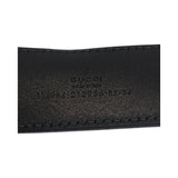 Gucci belt 114984 leather black Interlocking