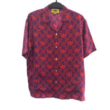 Gucci Short sleeve shirt 691522 silk Red purple adidas collaboration 50