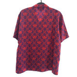 Gucci Short sleeve shirt 691522 silk Red purple adidas collaboration 50