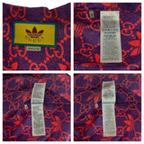 Gucci Short sleeve shirt 691522 silk Red purple adidas collaboration 50