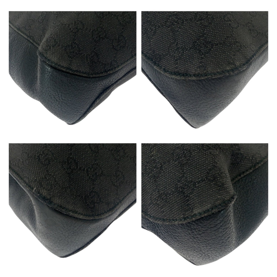 Gucci Tote Bag 101971 GG canvas Black Black Metal