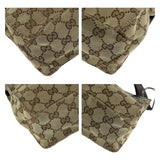 Gucci Shoulder Bag 120811 GG canvas Brown Beige SilverMetal