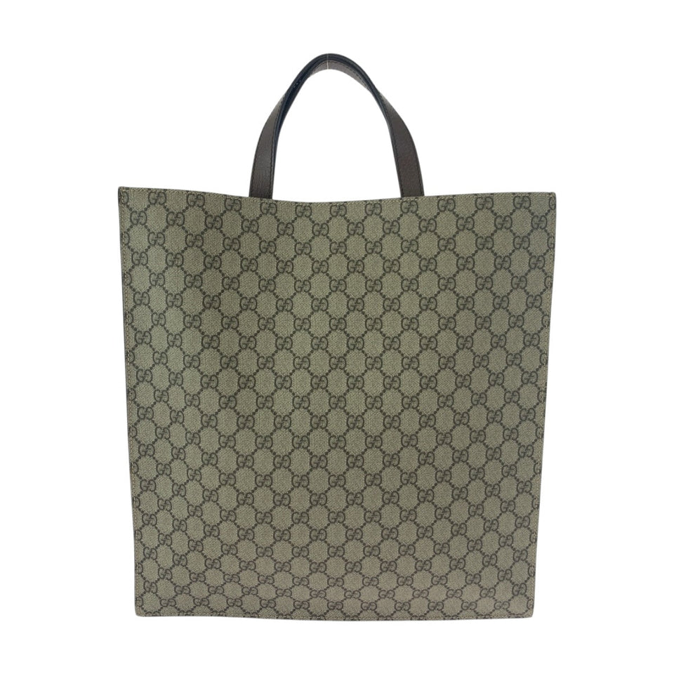 Gucci Tote Bag 474084 GG Supreme Canvas Beige multicolor Embroidery Courier Applique
