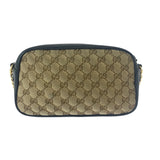 Gucci Shoulder Bag 447632 GG canvas Beige Brown Gold Metal GG Marmont quilting