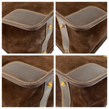 Gucci Handbag Suede Brown Gold Metal Sherry line