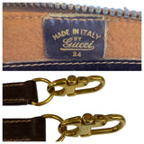 Gucci Handbag Suede Brown Gold Metal Sherry line