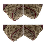 Gucci Tote Bag 113061 GG canvas Beige Red SilverMetal
