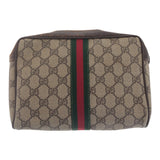 Gucci Clutch bag ä¸é®®æ GG Supreme Canvas Beige Brown Gold Metal Sherry Line Old Gucci