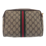 Gucci Clutch bag ä¸é®®æ GG Supreme Canvas Beige Brown Gold Metal Sherry Line Old Gucci