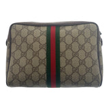 Gucci Clutch bag 56 01 012 GG Supreme Canvas Beige Brown Gold Metal Sherry Line Old Gucci