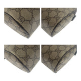 Gucci Clutch bag 56 01 012 GG Supreme Canvas Beige Brown Gold Metal Sherry Line Old Gucci