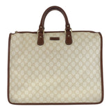 Gucci Business bag 189899 PVC Brown Ivory Gold Metal GG plus