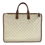 Gucci Business bag 189899 PVC Brown Ivory Gold Metal GG plus