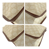 Gucci Business bag 189899 PVC Brown Ivory Gold Metal GG plus