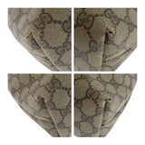 Gucci Tote Bag 39.02.003 GG plus Beige Gold Metal Old Gucci Shelly Line