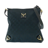 Gucci Shoulder Bag 131326 GG canvas Black GoldMetal Abbey