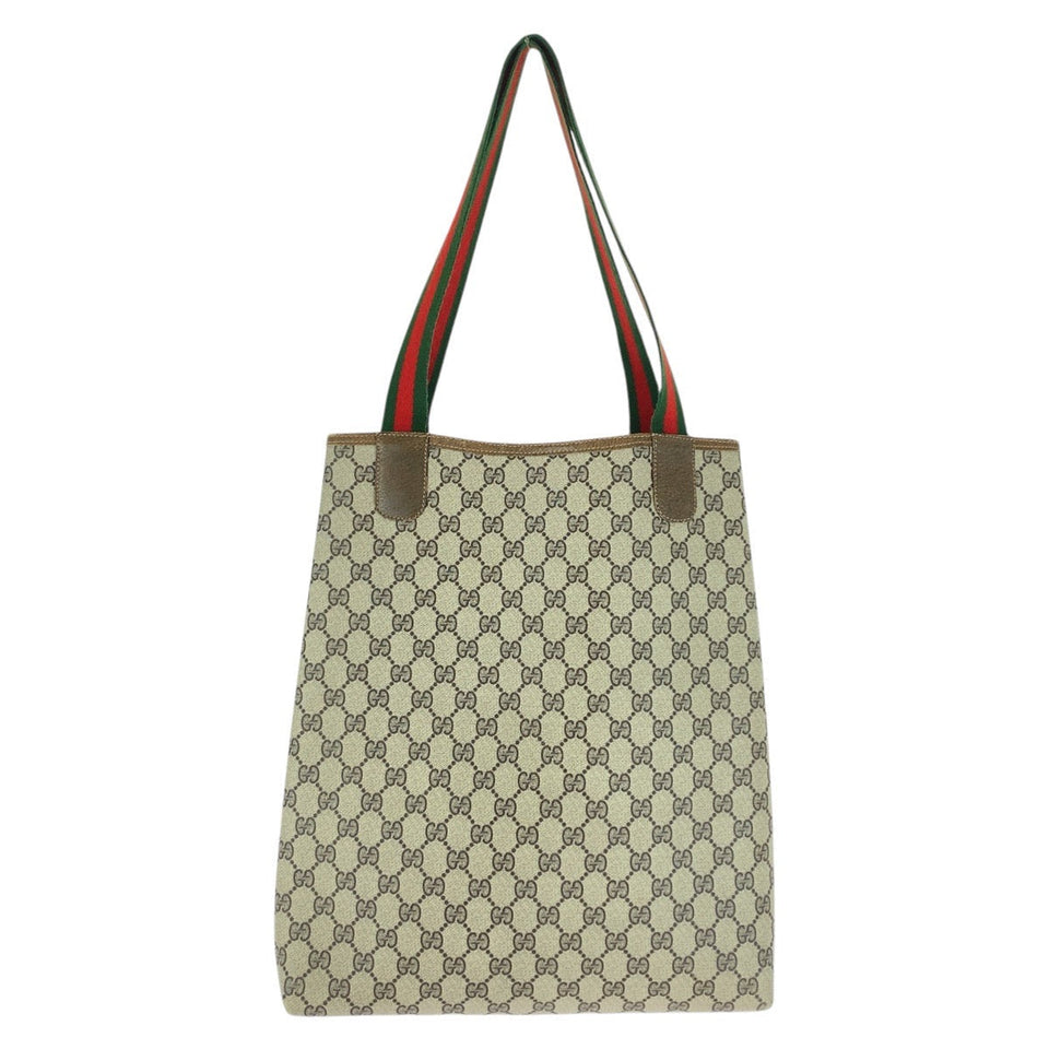 Gucci Tote Bag 001 03 48 GG Supreme Canvas Beige brown Sherry line