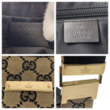 Gucci Shoulder Bag 019 0433 GG canvas Beige Black Gold Metal