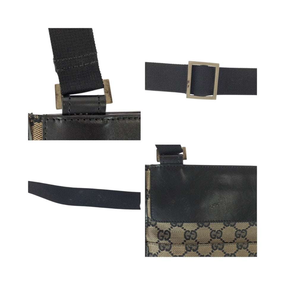 Gucci Shoulder Bag 019 0348 GG canvas Beige Gray Silver Metal