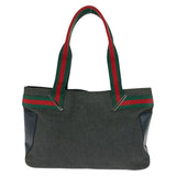 Gucci Tote Bag 73983 canvas Black SilverMetal Sherry line