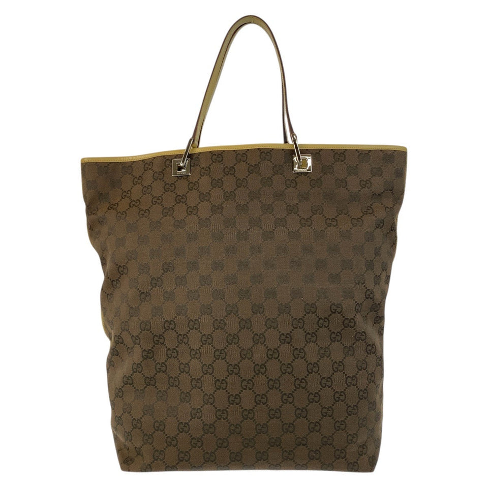 Gucci Tote Bag 31242 GG canvas Brown yellow Sherry line