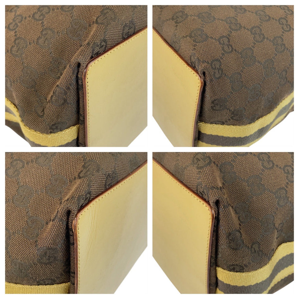 Gucci Tote Bag 31242 GG canvas Brown yellow Sherry line
