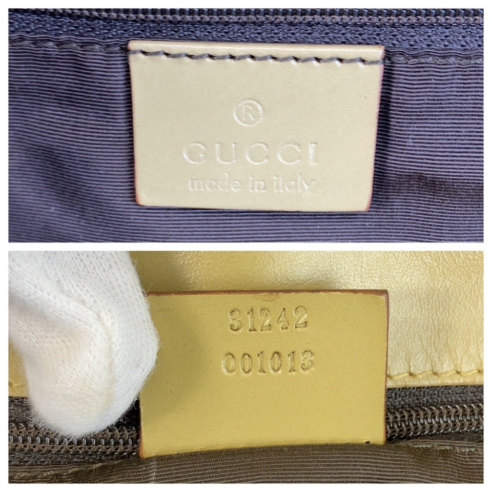 Gucci Tote Bag 31242 GG canvas Brown yellow Sherry line
