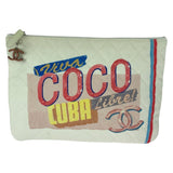 Chanel Coco Cuba Canvas Clutch Bag