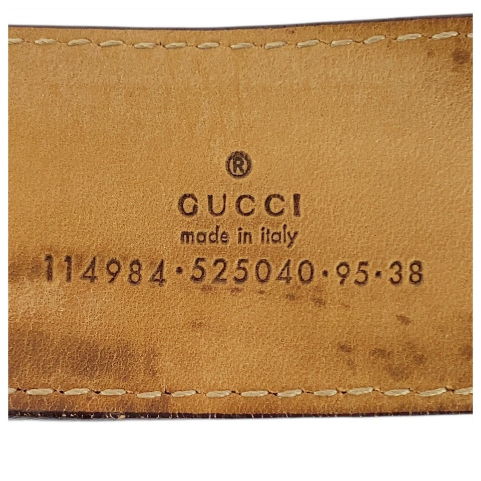 Gucci belt 114984 canvas multicolor Sherry line Interlocking 38