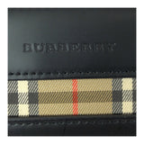 Burberry Tote Bag leather Black Silver Nova Check