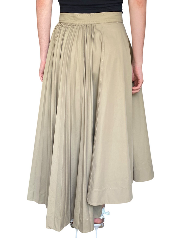 Dior Beige Pleated Cargo Maxi Wrap Skirt - 8
