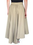 Dior Beige Pleated Cargo Maxi Wrap Skirt - 8