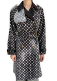 Louis Vuitton 2023 Black Denim Monogram Trench Coat - 38