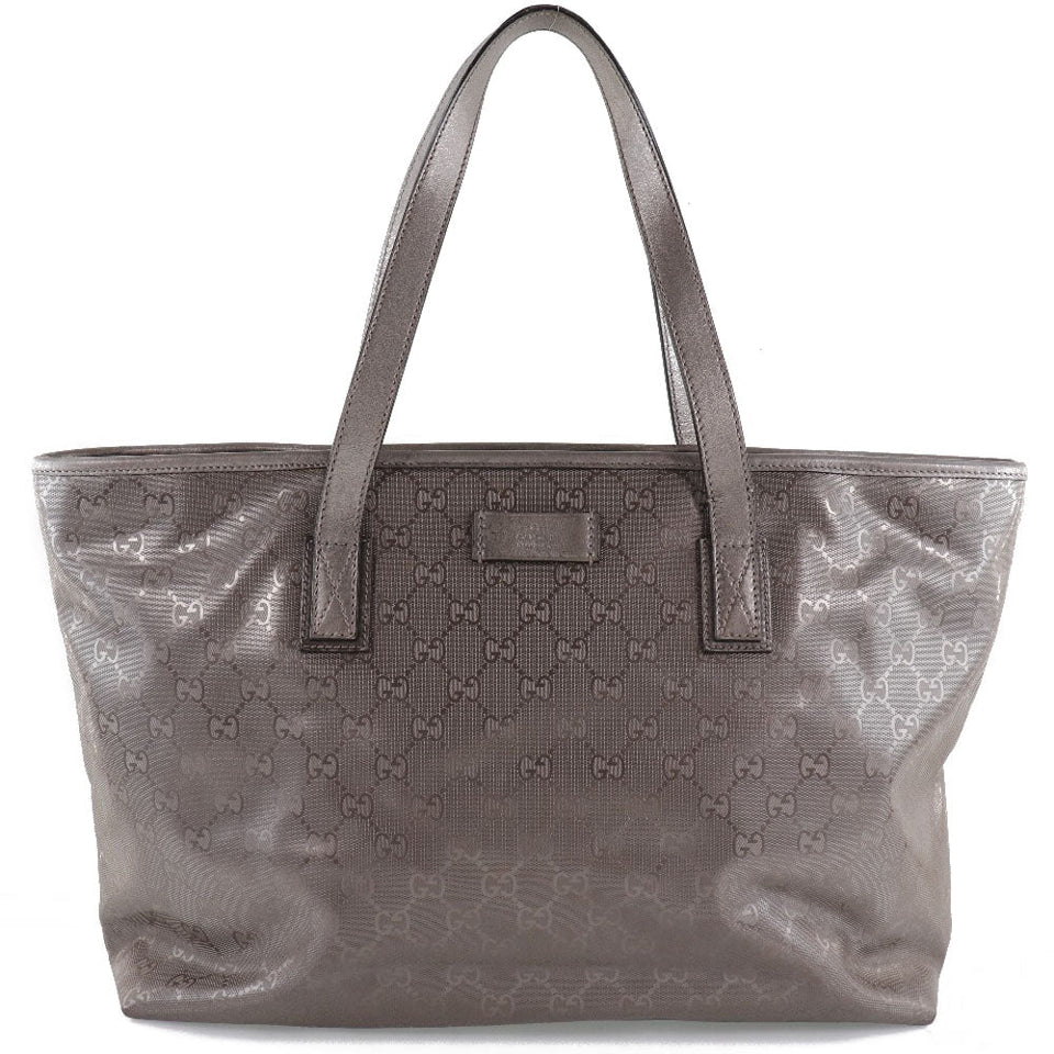 Gucci Tote Bag 211137 PVC coated canvas Brown GG implementation Tote Women