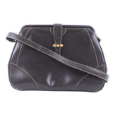 Gucci Shoulder Bag Calfskin Brown vintage Women